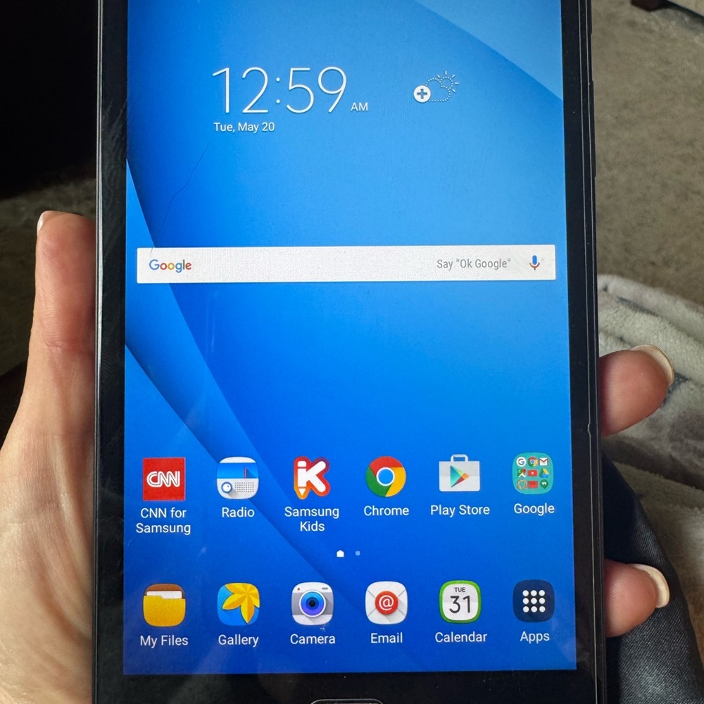 Samsung Tablet with Black Frame